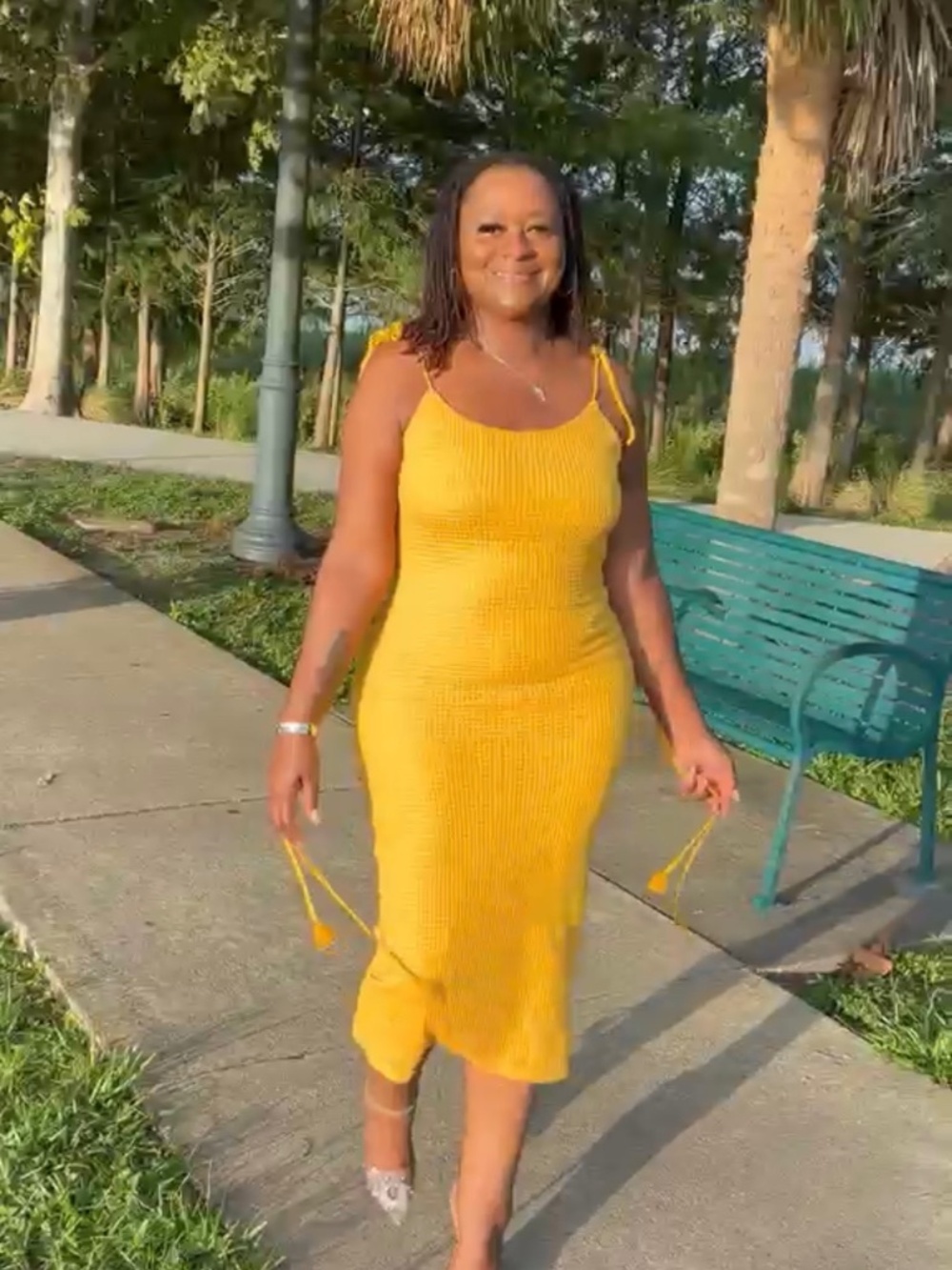 Yellow Crochet Dress